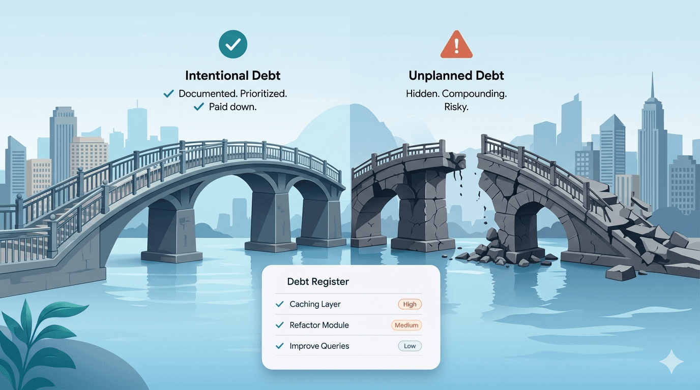 Technical Debt Isn't Bad — Unplanned Technical Debt Is
